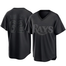 Men's Tampa Bay Rays Cam Booser Black Pitch Fashion Jersey - Replica