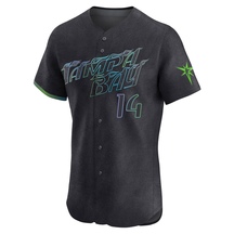 Men's Tampa Bay Rays Chandler Simpson Charcoal 2024 City Connect Jersey - Elite