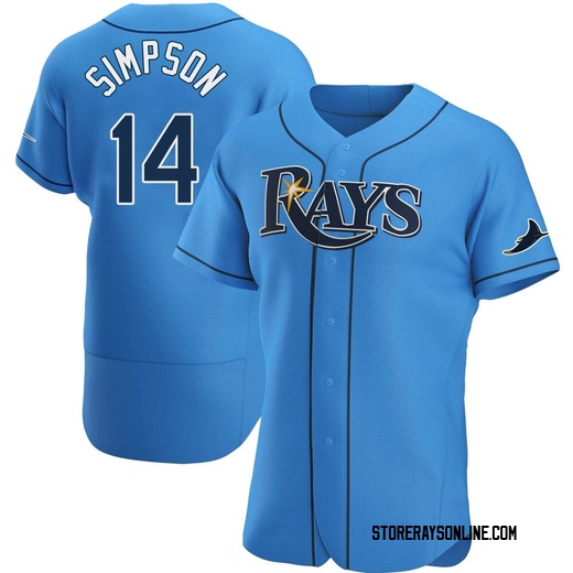 Men's Tampa Bay Rays Chandler Simpson Light Blue Alternate Jersey - Authentic