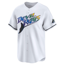 Men's Tampa Bay Rays Ian Seymour White Throwback Cooperstown Jersey - Limited