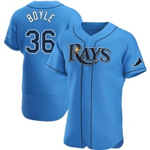 Men's Tampa Bay Rays Joe Boyle Light Blue Alternate Jersey - Authentic