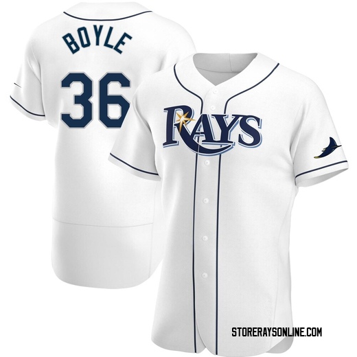 Men's Tampa Bay Rays Joe Boyle White Home Jersey - Authentic