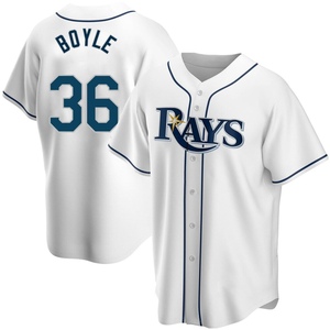 Men's Tampa Bay Rays Joe Boyle White Home Jersey - Replica