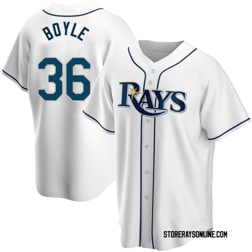 Men's Tampa Bay Rays Joe Boyle White Home Jersey - Replica