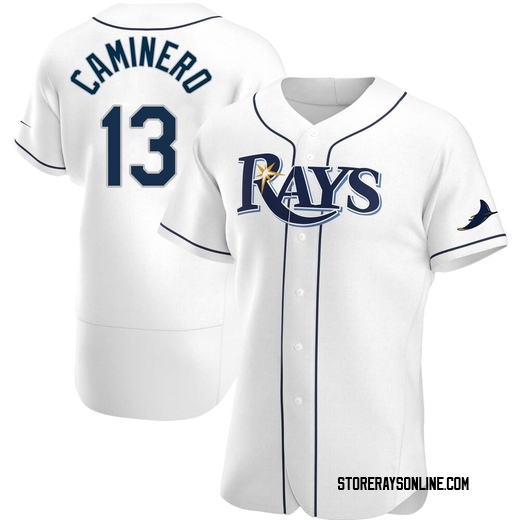 Men's Tampa Bay Rays Junior Caminero White Home Jersey - Authentic