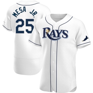 Men's Tampa Bay Rays Victor Mesa Jr. White Home Jersey - Authentic