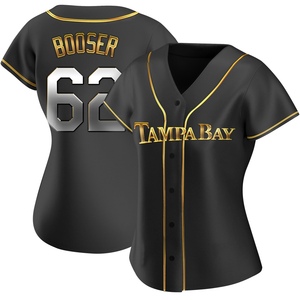 Women's Tampa Bay Rays Cam Booser Black Golden Alternate Jersey - Replica
