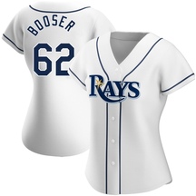 Women's Tampa Bay Rays Cam Booser White Home Jersey - Replica