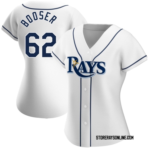 Women's Tampa Bay Rays Cam Booser White Home Jersey - Replica