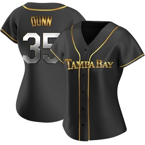 Women's Tampa Bay Rays Oliver Dunn Black Golden Alternate Jersey - Replica