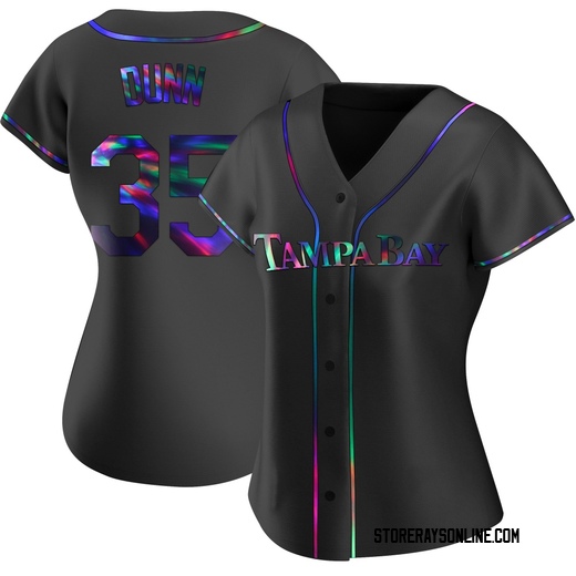 Women's Tampa Bay Rays Oliver Dunn Black Holographic Alternate Jersey - Replica