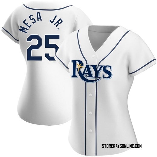 Women's Tampa Bay Rays Victor Mesa Jr. White Home Jersey - Replica