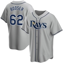 Youth Tampa Bay Rays Cam Booser Gray Road Jersey - Replica