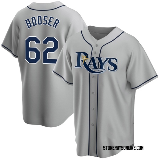 Youth Tampa Bay Rays Cam Booser Gray Road Jersey - Replica