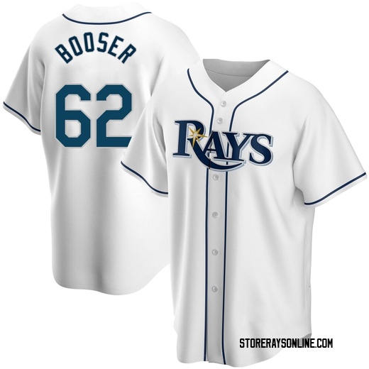 Youth Tampa Bay Rays Cam Booser White Home Jersey - Replica