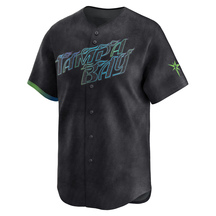 Youth Tampa Bay Rays Junior Caminero Charcoal 2024 City Connect Jersey - Limited