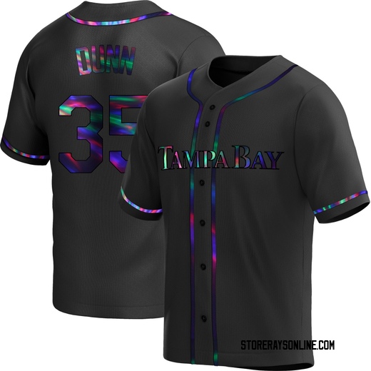 Youth Tampa Bay Rays Oliver Dunn Black Holographic Alternate Jersey - Replica