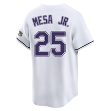 Youth Tampa Bay Rays Victor Mesa Jr. White Throwback Cooperstown Jersey - Limited